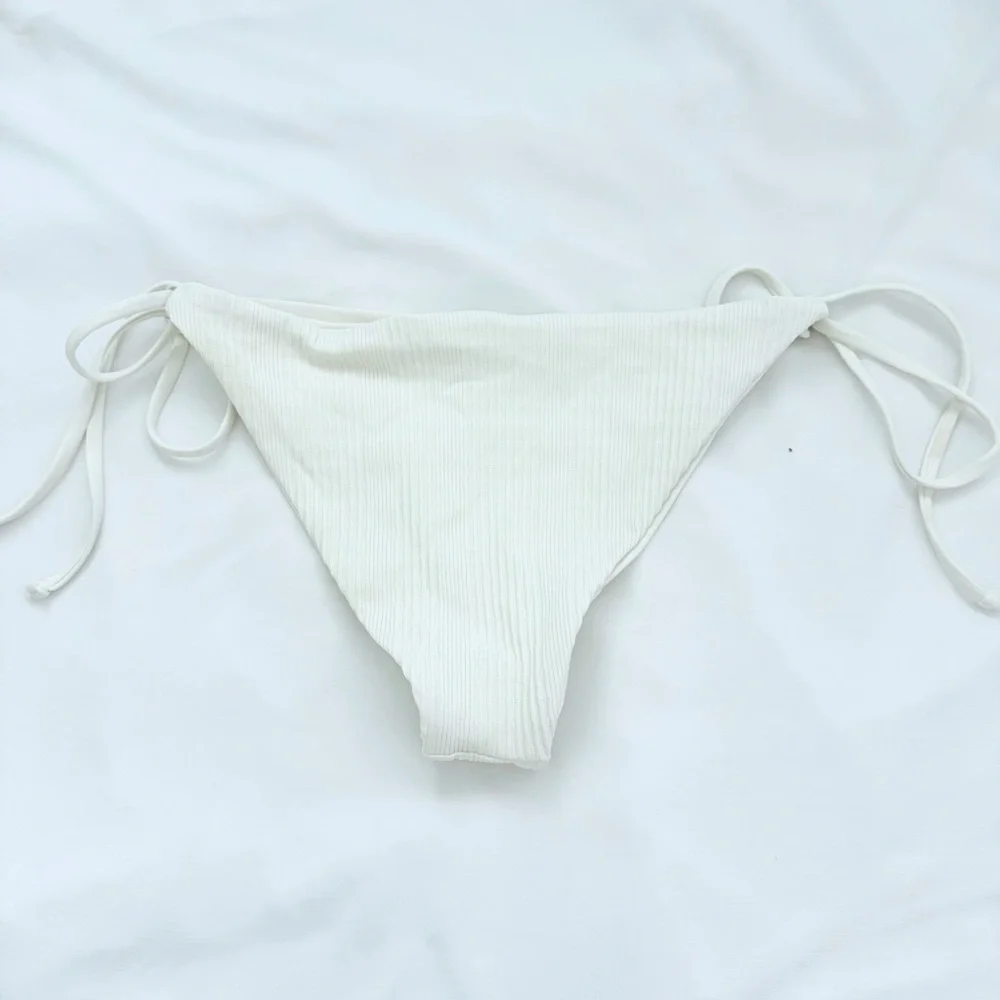 NWOT L*Space cream ribbed pointelle Lennox/Lily bikini bottoms S